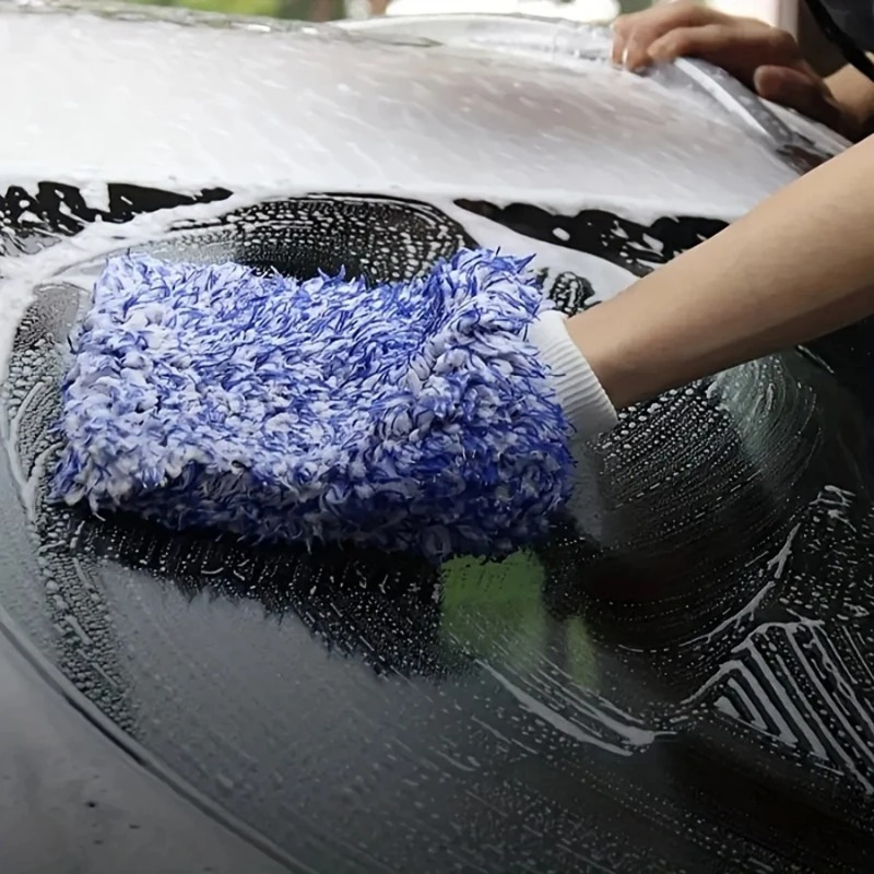 Car Accessories Must Have - 고밀도 자동차 세척 장갑 2개 -