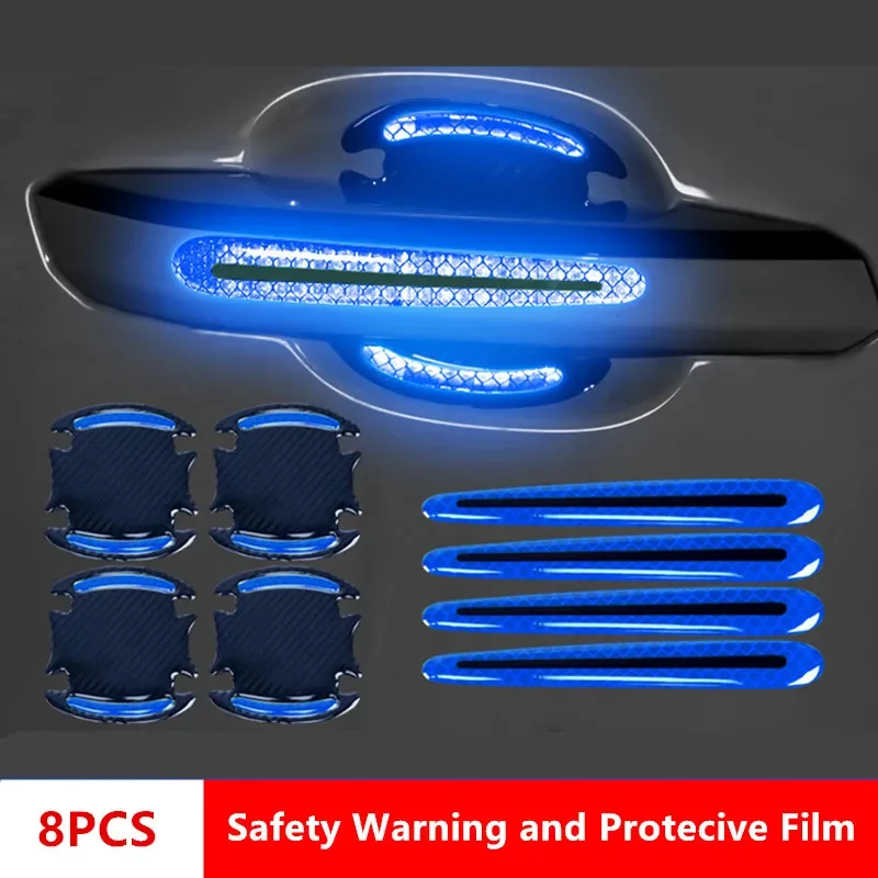 Car Door Handle Protector - 유니버설 도어 핸들 스티커 3D 카본