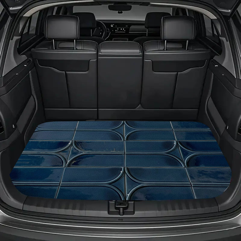 Car Accessories Must Have - 프린트 디자인의 자동차 트렁크 매트 1개,