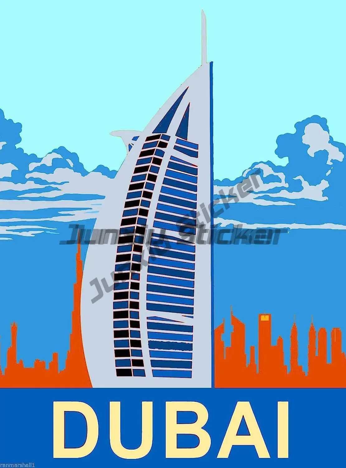 Car Accessories In Dubai - UAE 두바이 국기 자동차 스티커 캠핑카
