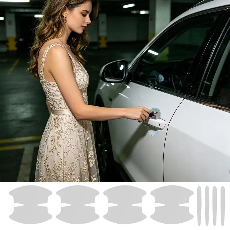 자동차 도어 핸들 스티커 8개 투명 무형 데칼 자동차  - Car Door Handle Protector 리뷰 및 가격