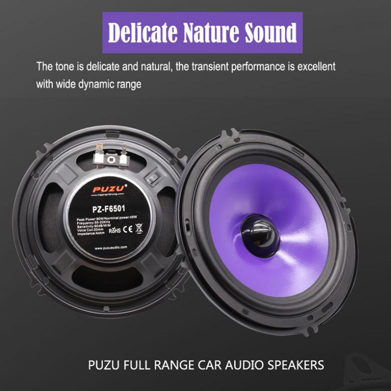 2pcs 6.5 인치 90W 전체 범위 주파수 자동차  - Car Accessories Sound System 리뷰 및 가격