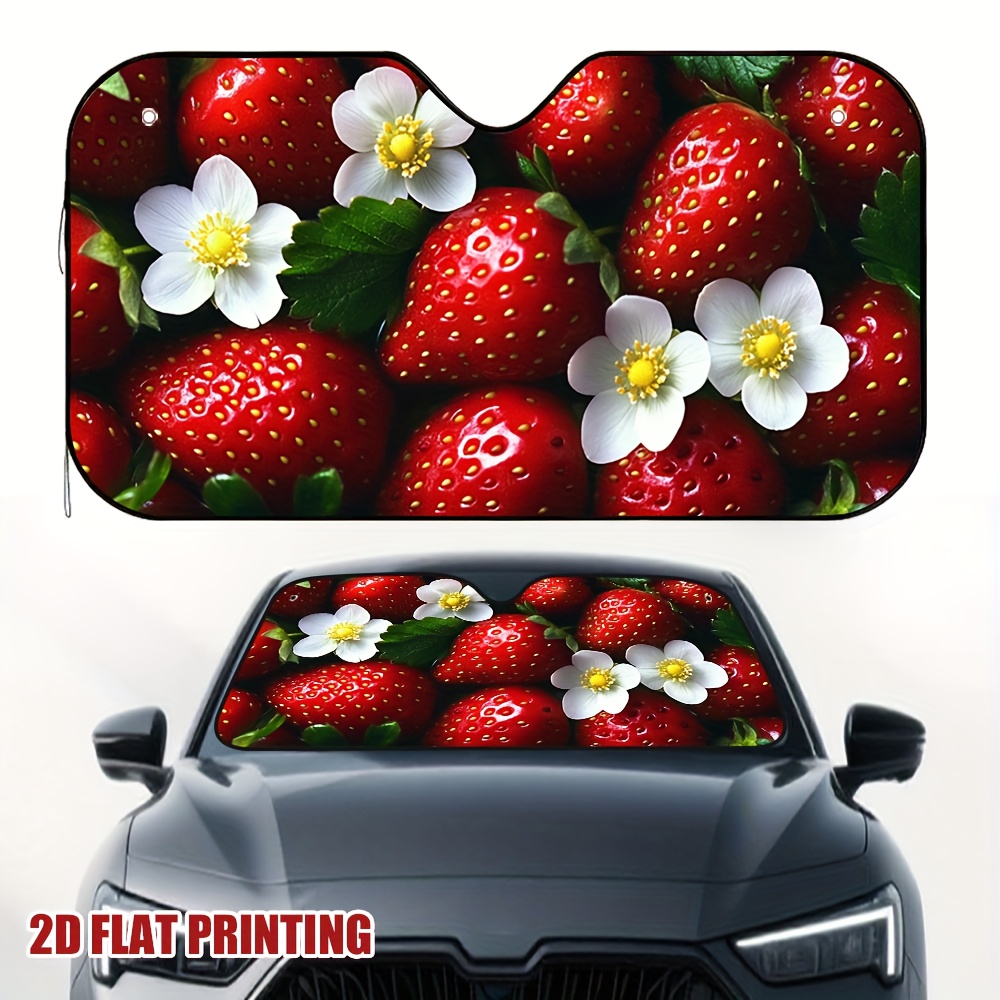 1pc 딸기와 꽃 자동차 선바이저는 다양한 자동차 모델 - Car Accessories Must Have 리뷰 및 가격