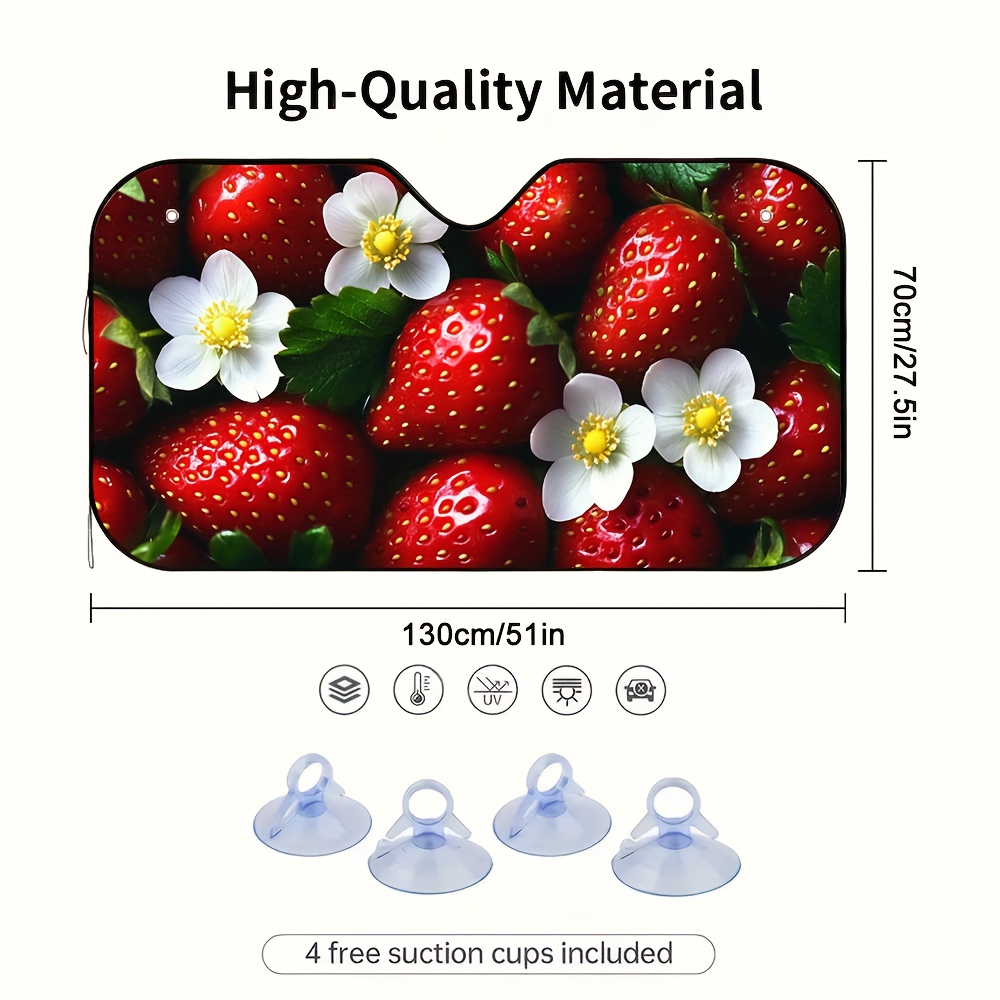 1pc 딸기와 꽃 자동차 선바이저는 다양한 자동차 모델 - Car Accessories Must Have 리뷰 및 가격