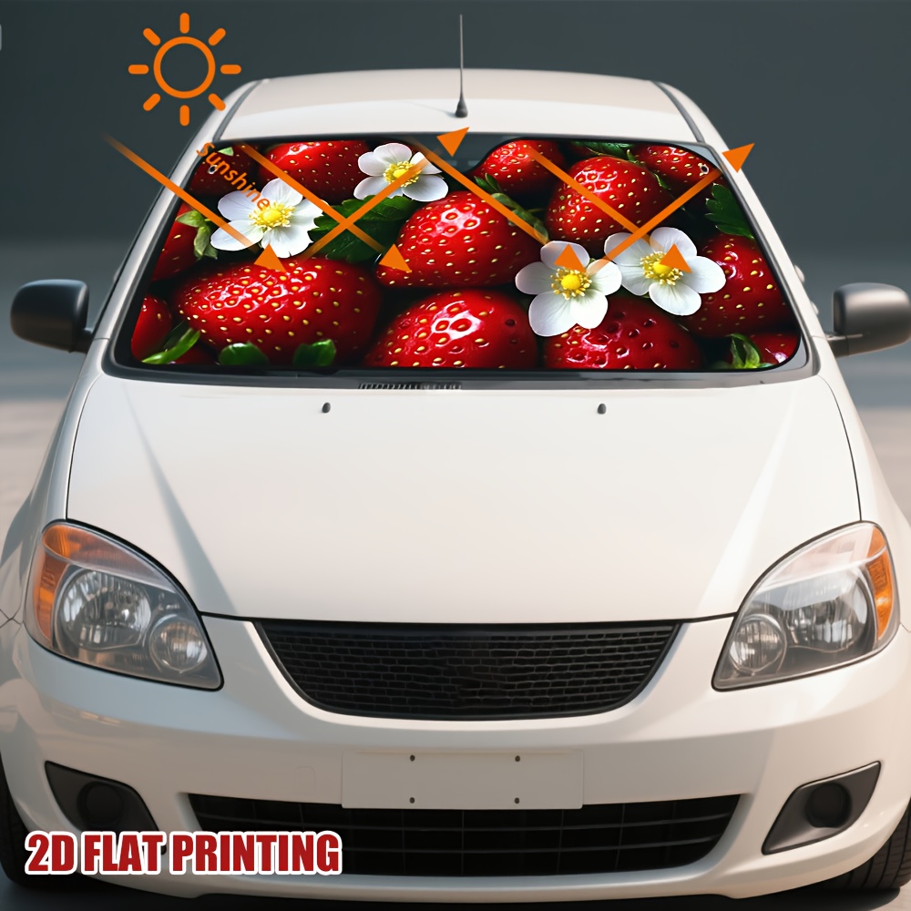 1pc 딸기와 꽃 자동차 선바이저는 다양한 자동차 모델 - Car Accessories Must Have 리뷰 및 가격