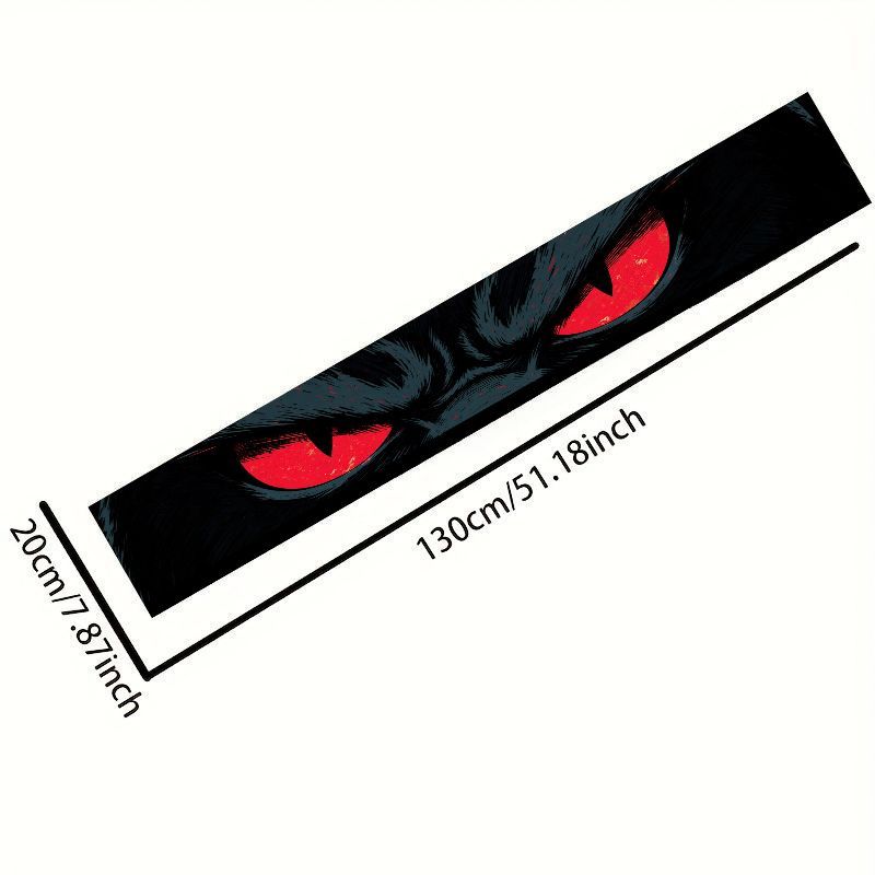 자동차 앞유리 선바이저 배너 데칼 악마의 붉은 눈 그래 - Car Accessories Tape 리뷰 및 가격