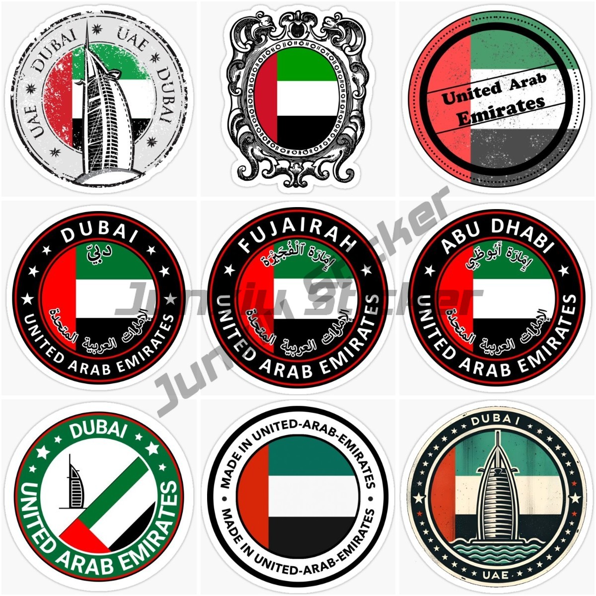 UAE 두바이 원형 국기 엠블럼 및 배지 오토바이 자동 - Car Accessories In Dubai 리뷰 및 가격