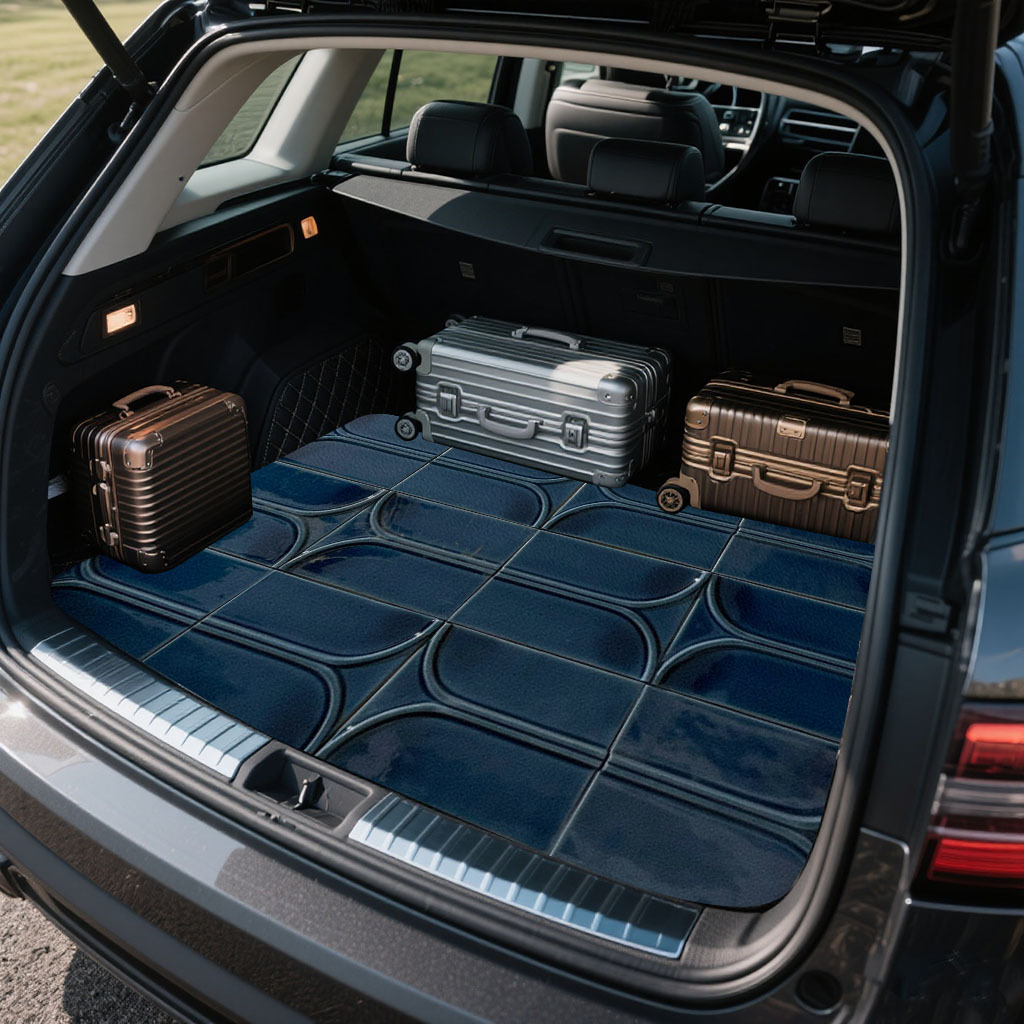 프린트 디자인의 자동차 트렁크 매트 1개, 필수 여행용 - Car Accessories Must Have 리뷰 및 가격