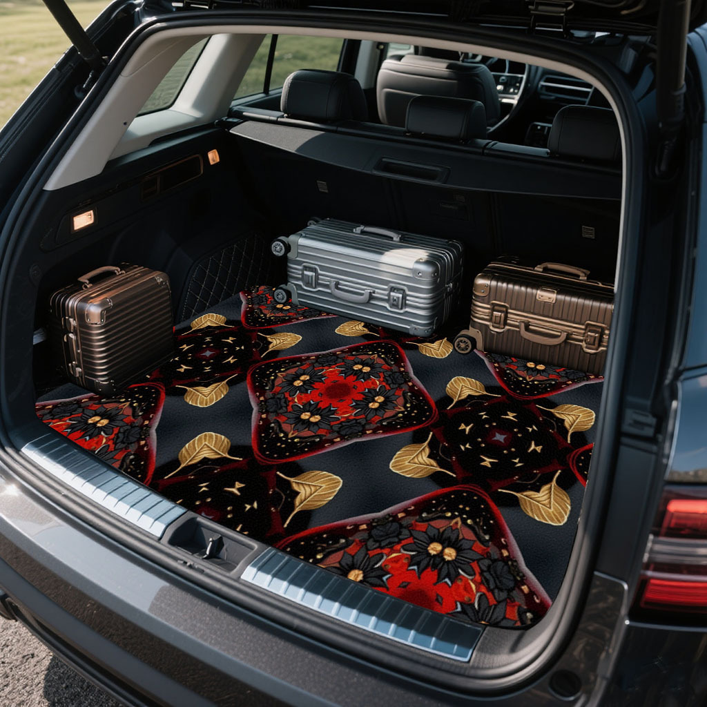 프린트 디자인의 자동차 트렁크 매트 1개, 필수 여행용 - Car Accessories Must Have 리뷰 및 가격